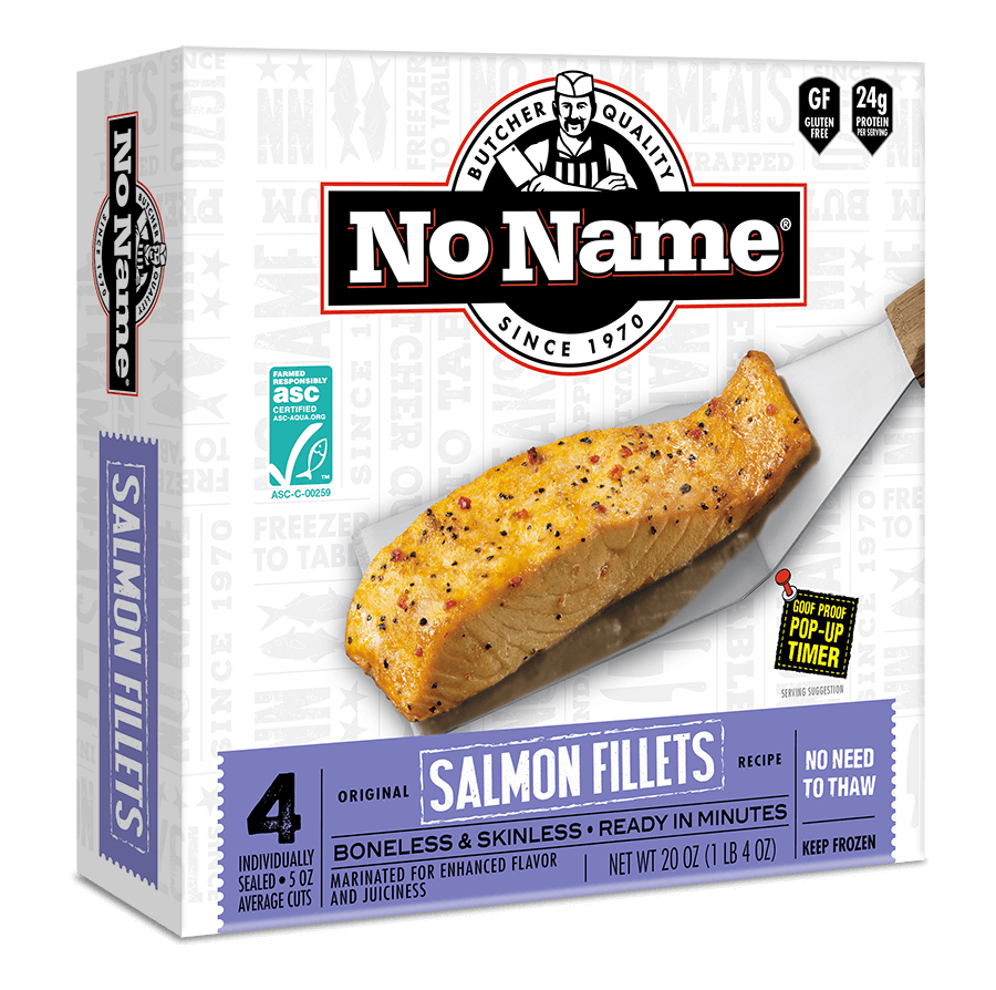 No Name® Original Salmon Fillets 20 oz. - No Name Meats