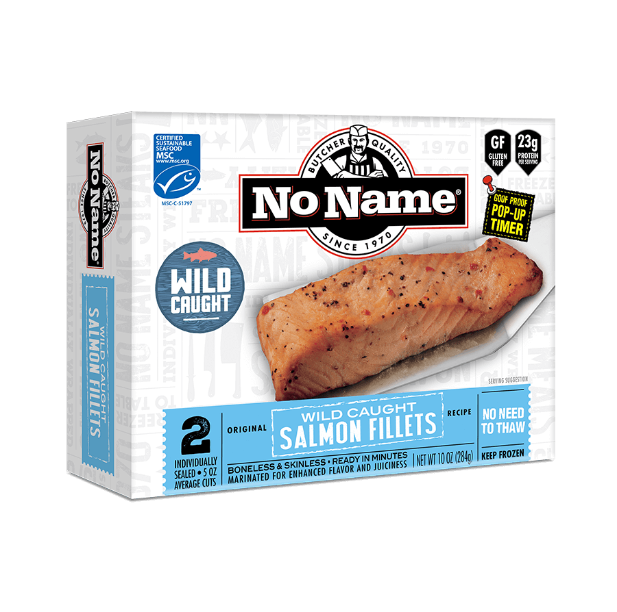 No Name® Wild Caught Salmon Fillets 10 oz. - No Name Meats